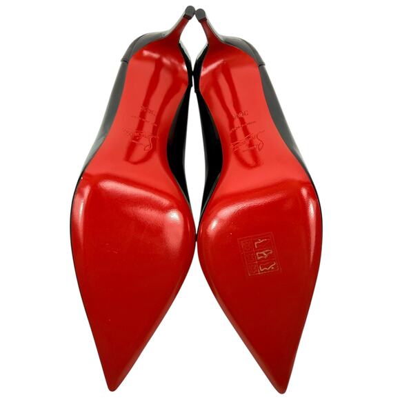 New Christian Louboutin Sporty Kate Patent Leather Pumps Black Size 38.5 - Picture 8 of 10